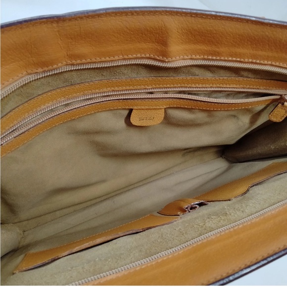 Gucci Bamboo Tan Leather Briefcase/Handbag - Picture 8 of 10